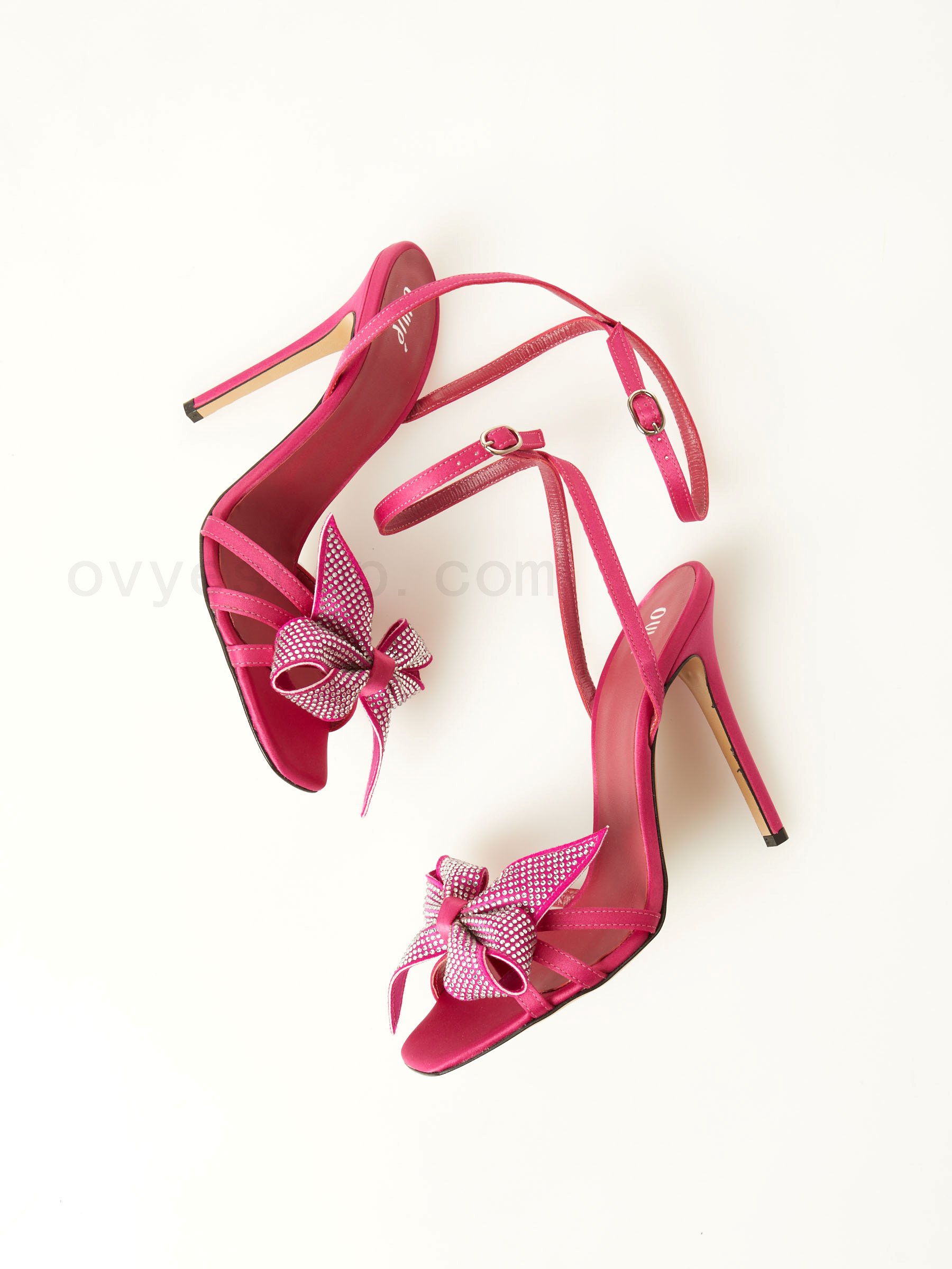 Satin Heel Sandal With Rhinestones F0817885-0584 ovye scarpe shop online